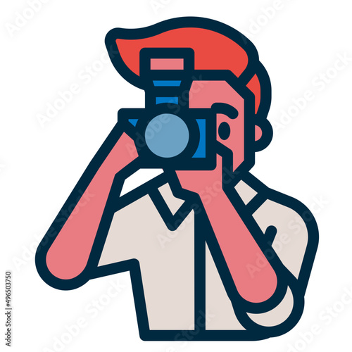 photographer two tone icon