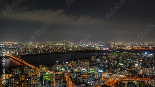 Night view of Osaka  Japan