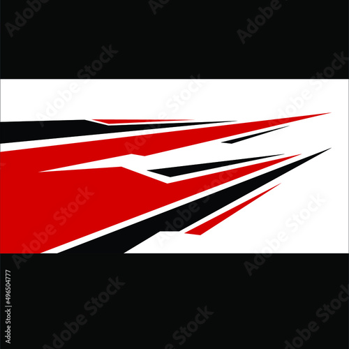 car body racing sticker design vector. car wrap sticker. car modification sticker.