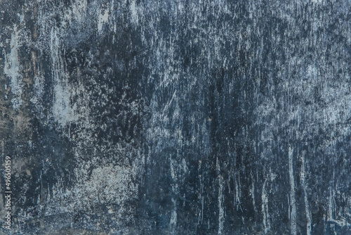 Blue dark dirty old wall surface with abstract pattern weathered grunge background worn texture