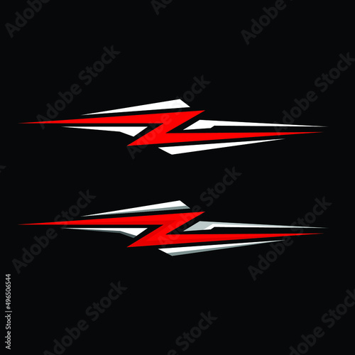 car body sticker vector. car modification sticker