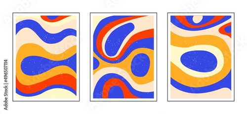 Abstract minimalist art, boho style decor. Set of geometric shapes. Vector, poster, postcard. Collection for decor.