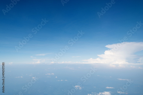 Aerial view of sky above the clouds