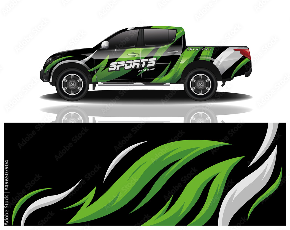 Fototapeta premium wrap car design template