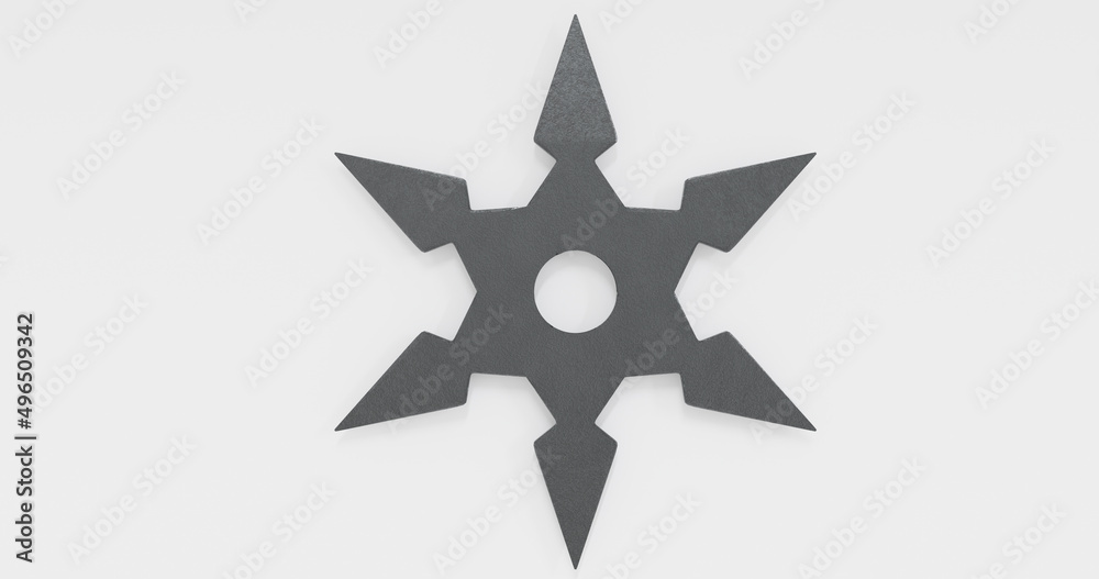 3D rendering illustration of shuriken ninja stars for web and print ...