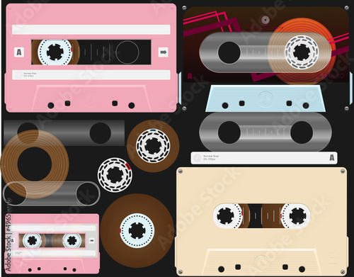 Cassette Tape High Detail Vector Illustration