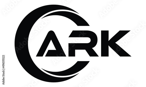 ARK swoosh logo design vector template | monogram logo | abstract logo | wordmark logo | lettermark logo | business logo | brand logo | flat logo.
