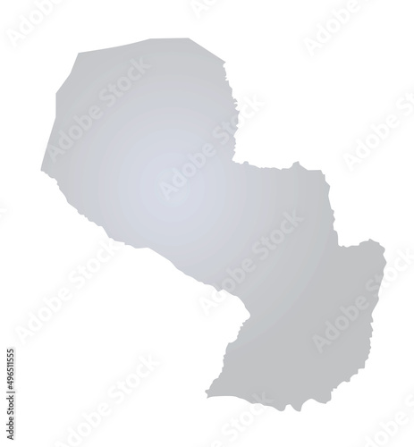 Paraguay grey map. vector illustration 