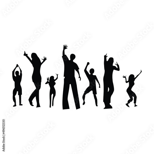 silhouettes of people dancing