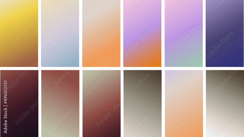 Soft color gradient background. Brown and orange gradient background. Trendy soft color style.