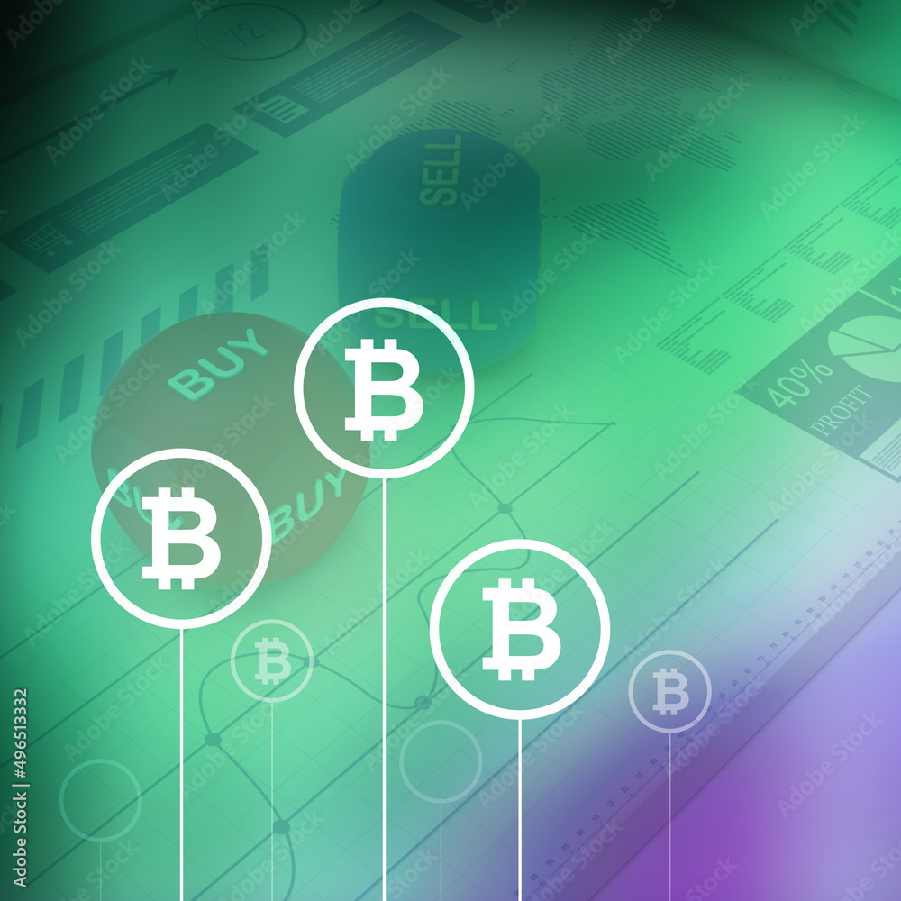 Obraz premium 2d rendering bitcoin sign concept 