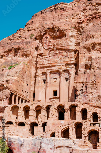Temple of women warriors in the ancient city of Petra in Jordan.