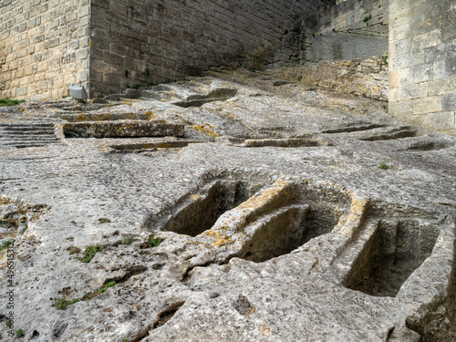 Rock tombs, Montmajour Abbey, Arles photo