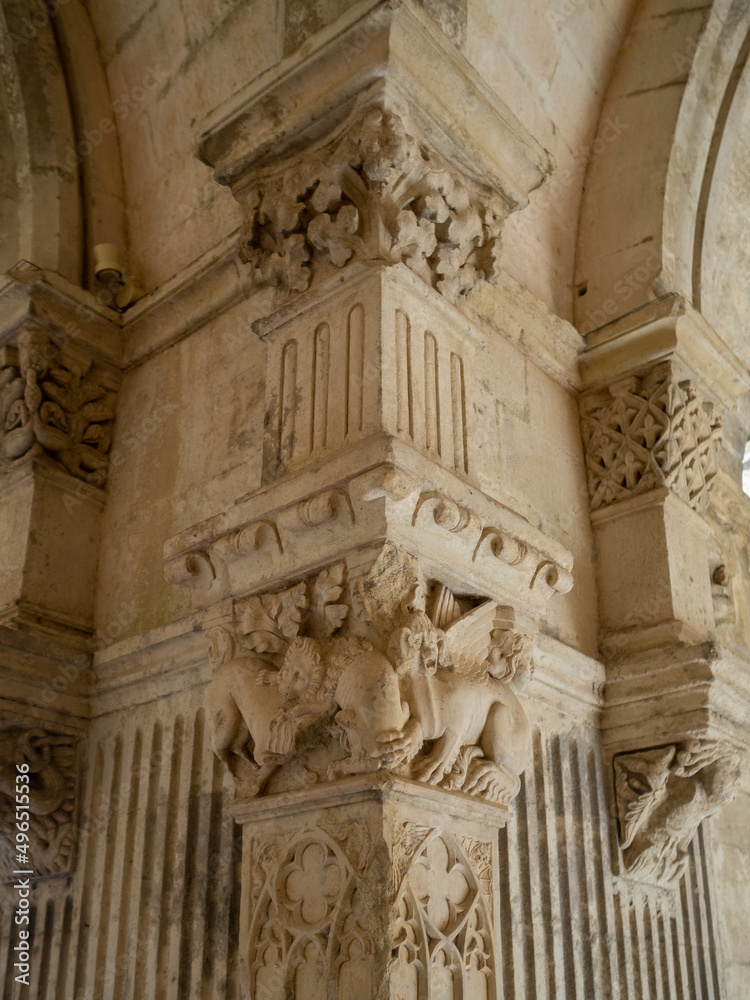 Carving detail of Abbaye Montmajour cloister