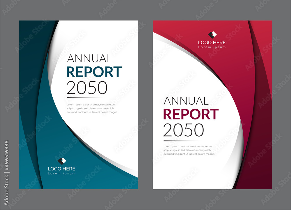 Professional Abstract Corporate colorful Annual Report Cover Design Template 
