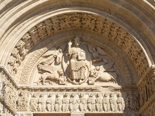 St. Trophime Church doorway archivolts and tympanum, Arles photo