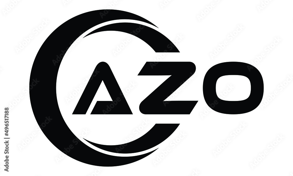 AZO swoosh logo design vector template monogram logo abstract logo