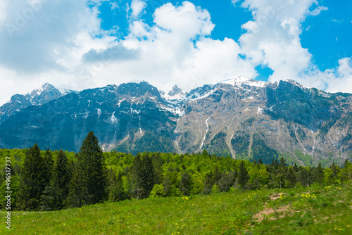 Beautiful spring landscape in the Alps