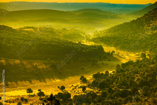 Mountain view in morning light, Burgos Spain.