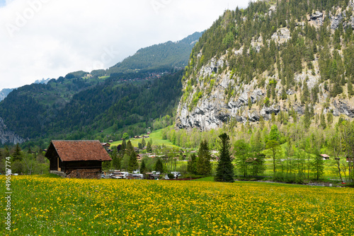 Beautiful spring landscape in the Alps