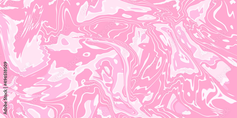 Abstract white pink colors liquid graphic texture background.