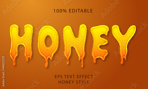 Honey Editable Text Style Effect	