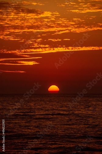 sunset over the sea