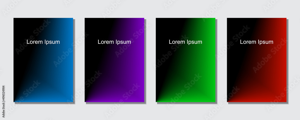 Set of abstract covers design templates with trendy gradient background. Cool vibrant colors. Applicable for banners, flyers, presentations, posters and reports. Eps10 Vector illustration. Set of abstract covers design templates with trendy gradient background. Cool vibrant colors. Applicable for banners, flyers, presentations, posters and reports. Eps10 Vector illustration.