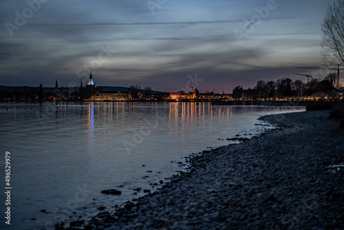 Blick auf Konstanzer Altstadt am Abend © Michael