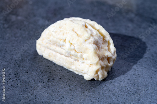 Creamy crottin goat cheese from France, french soft cheeses collection