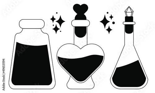 Bottle magic potion simpl logo