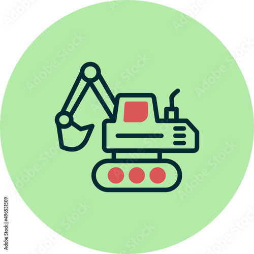 Crawler Excavator Icon