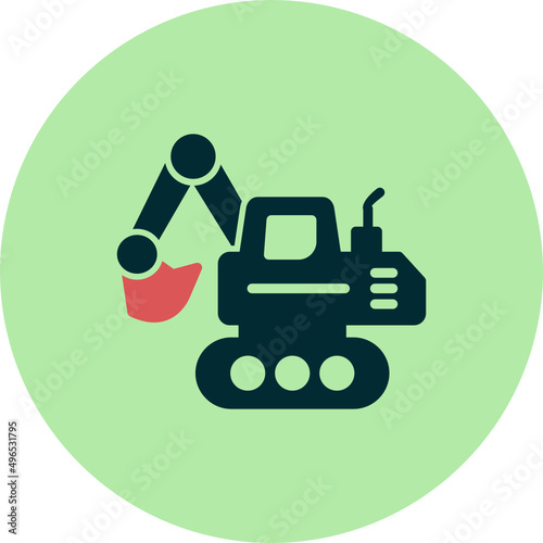 Crawler Excavator Icon