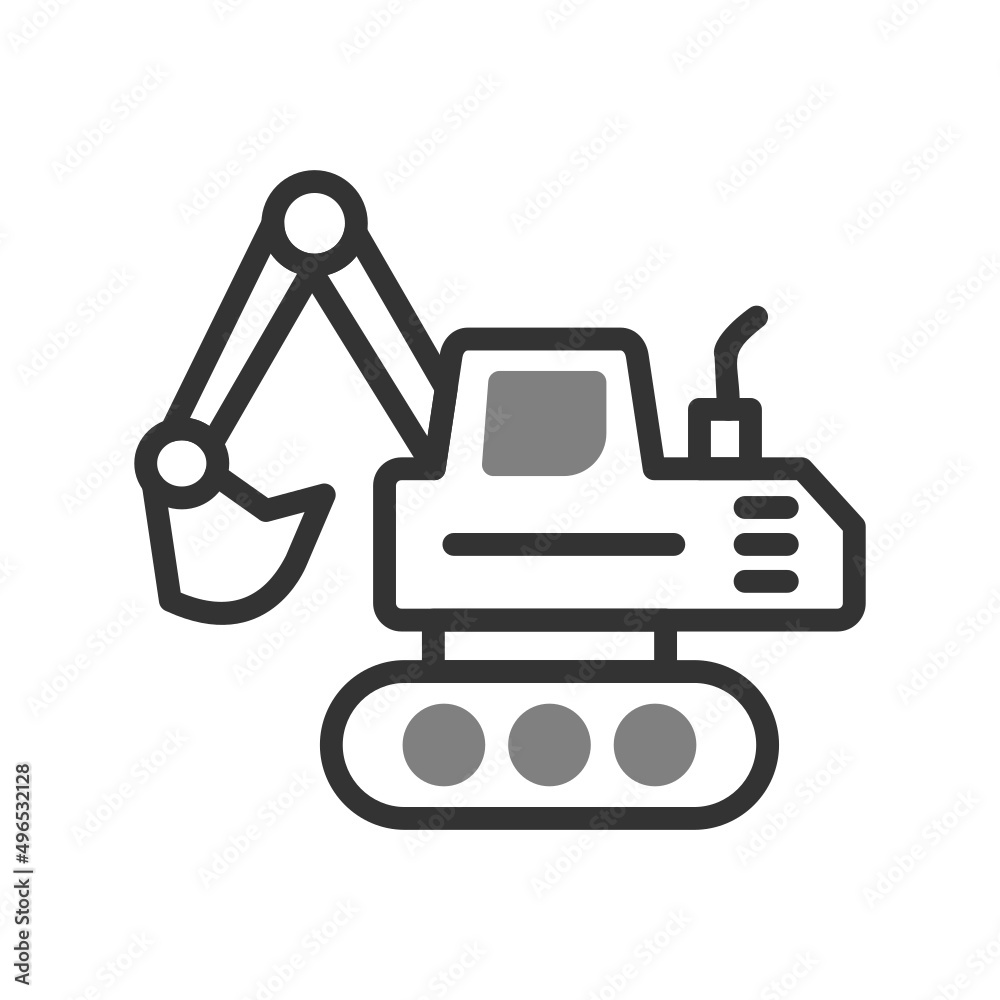 Fototapeta premium Crawler Excavator Icon