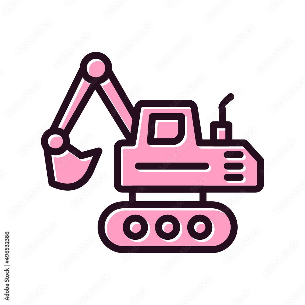 Crawler Excavator Icon Crawler Excavator Icon