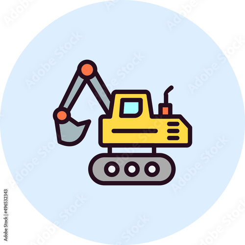 Crawler Excavator Icon