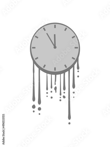 Tropfen schmelzende Uhr 
