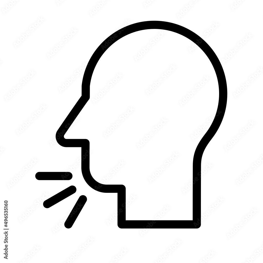 Man coughing covid pademic icon Man coughing covid pademic icon