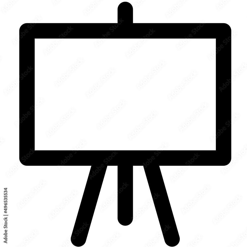 Simple modern school board icon outlined Simple modern school board icon outlined