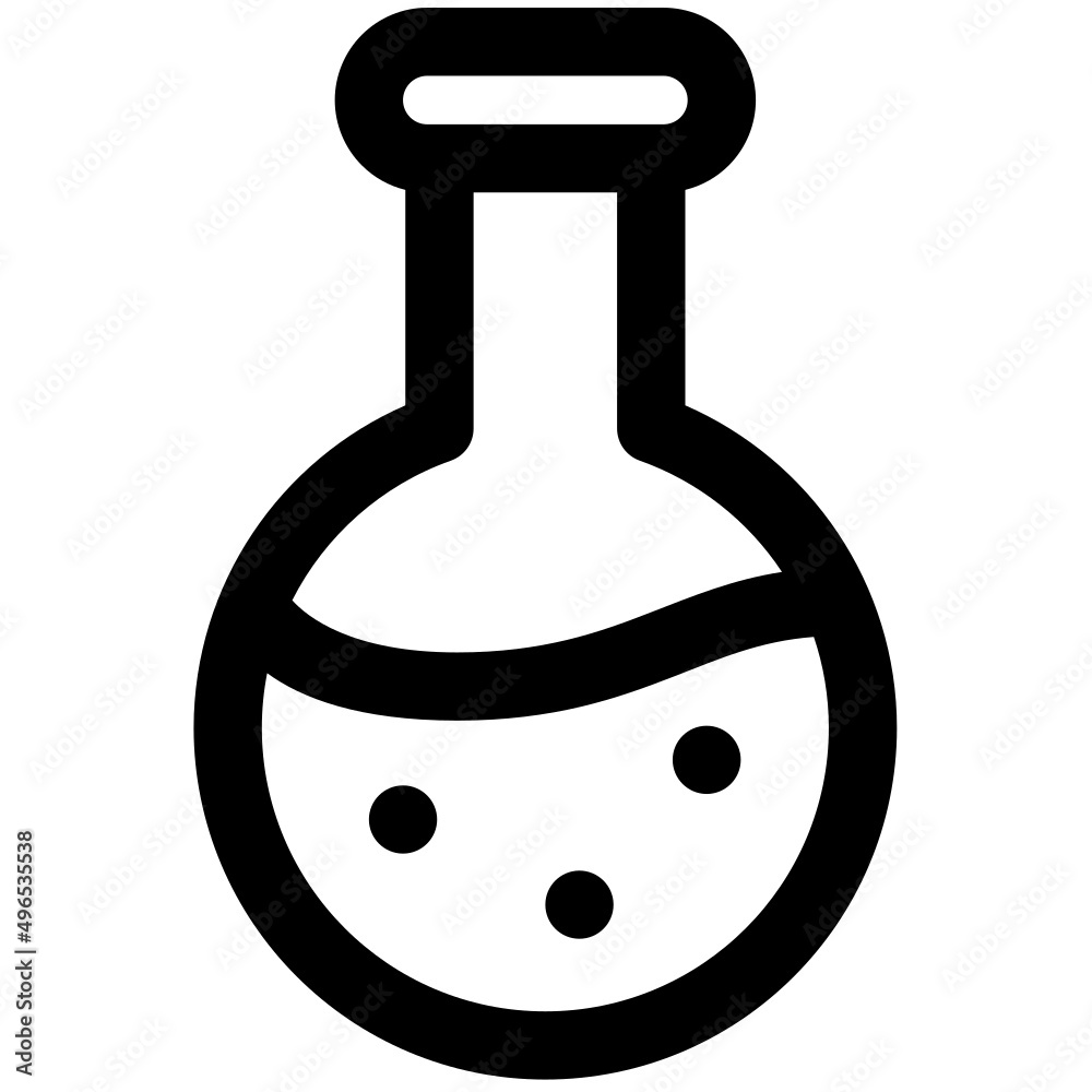 Simple modern chemistry icon outlined Simple modern chemistry icon outlined