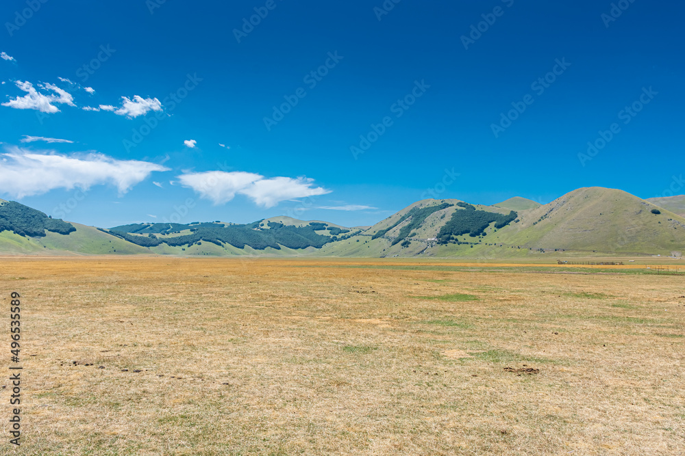 Plateau of Castelluccio di Norcia, Umbria Central Italy