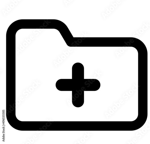 Simple modern add catalog icon outlined