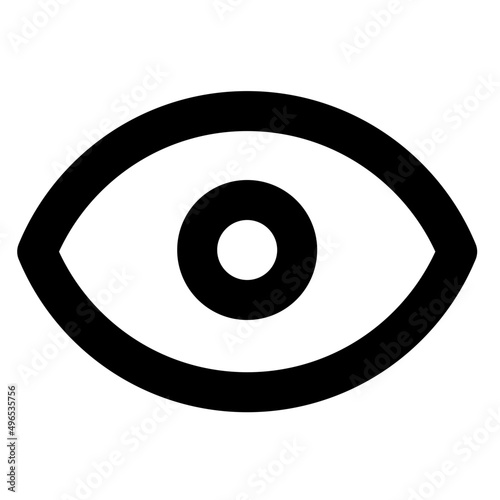 Eye Preview Simple modern icon outlined isolated ux ui