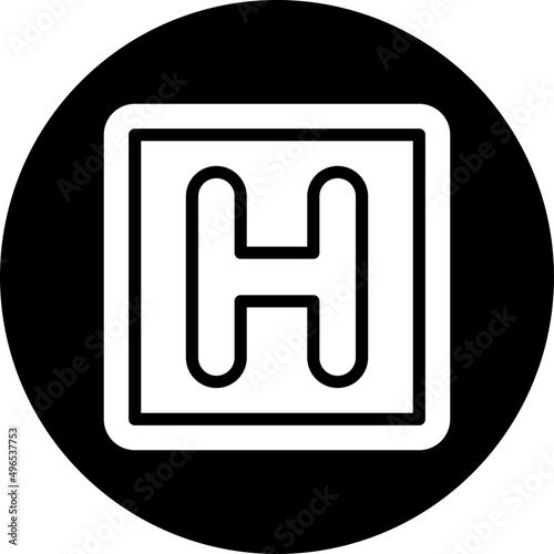 hospital glyph icon