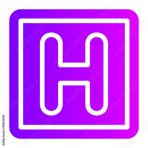 hospital gradient icon