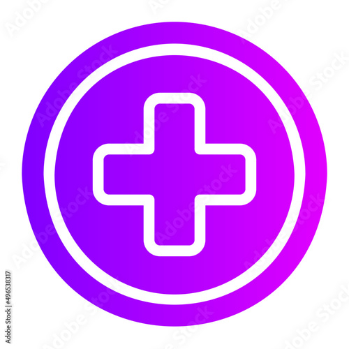 hospital gradient icon