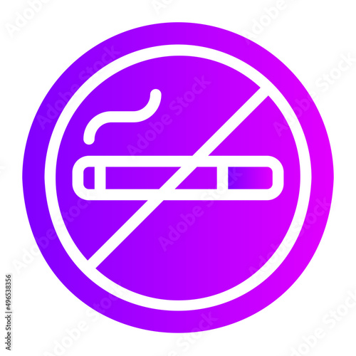 no smoking gradient icon