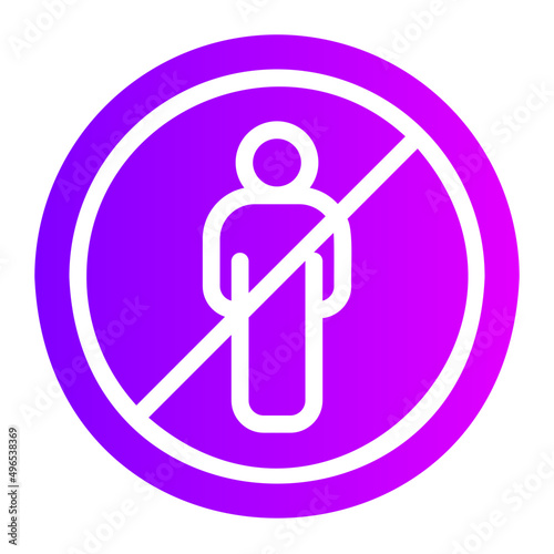 pedestrians gradient icon