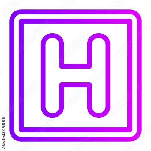 hospital gradient icon