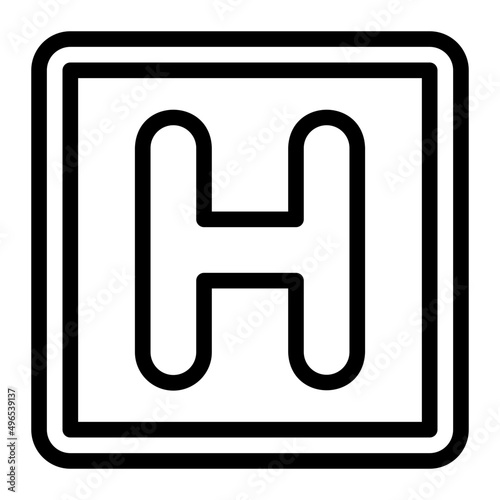 hospital line icon